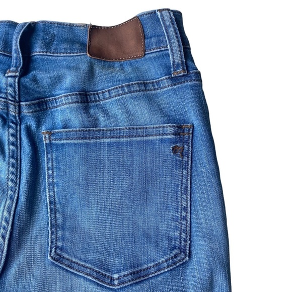 Madewell Cali Demi Boot Jeans Womens Size 25 Raw Hem Button Fly High Rise Flare - Picture 8 of 13